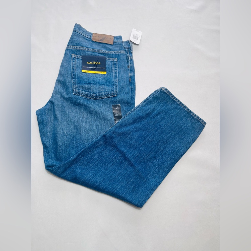 NÁUTICA DENIM CLASSIC FIT TRADITIONAL FITTING SILHOUETTE JEANS SIZE 36/30 NWT